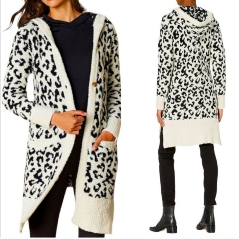 UGG Judith Cream Animal Print Cardigan M/L